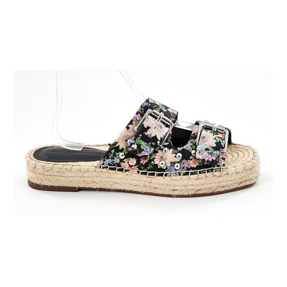 REBECCA MINKOFF Jodi NWOB Floral Studs Platform Espadrille Sandals Slide - Picture 6 of 11